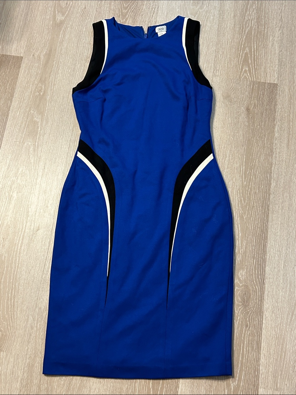 Cache Sleeveless Royal Blue Sheath Knee Length Dress Sz 8